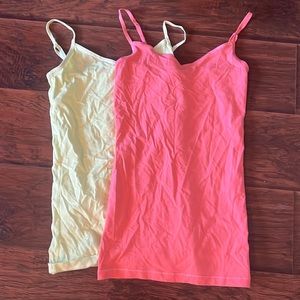 Pink and yellow Aeropostale tank top(set of 2). Size small